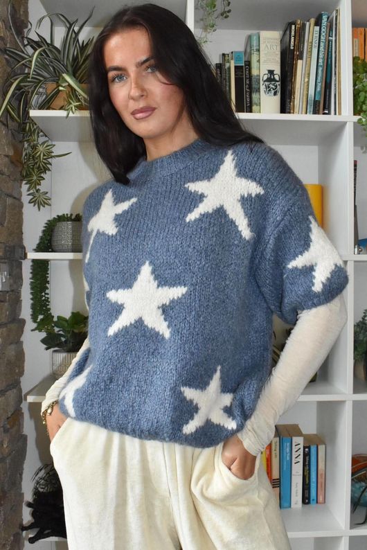 Big Softie Star Short Sleeve Knit Denim